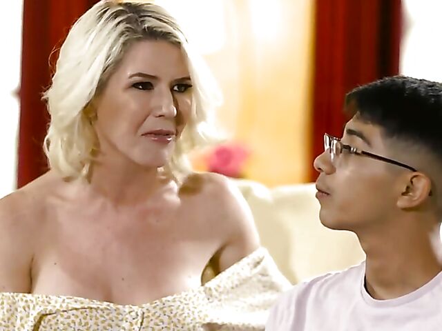 FFM MILF and boy threesome with Kayla Paige and Kit Mercer