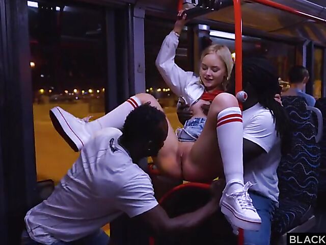 Public bus sex and interracial double penetration with sweet Ukrainian blonde Emily Cutie