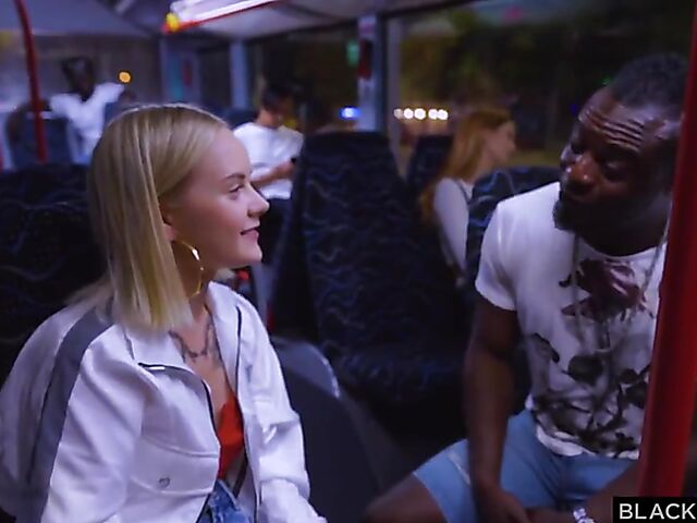 Public bus sex and interracial double penetration with sweet Ukrainian blonde Emily Cutie