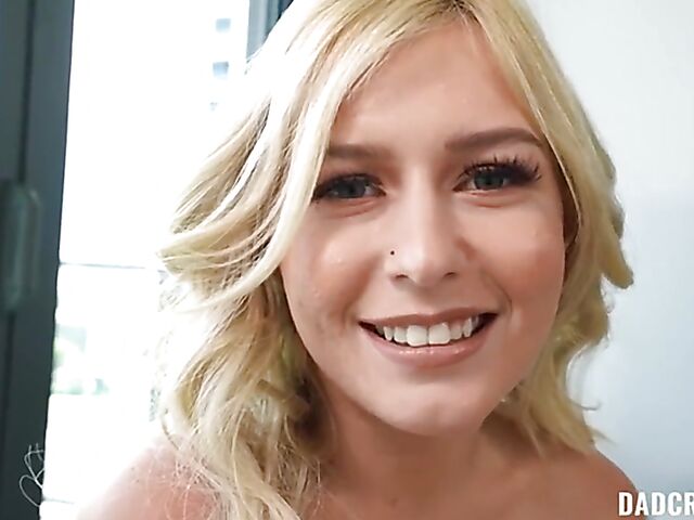 Stepdad and stepdaughter POV with naughty young blonde Minxx Marley