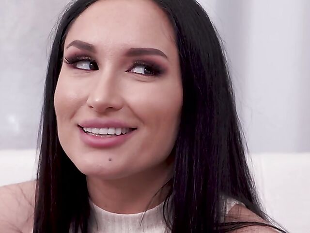 All-natural beautiful brunette Gabi Paltrova fucks Alex Mack