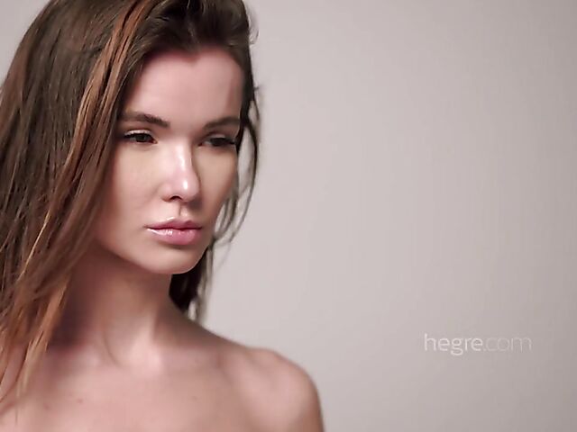 Behind nude art porn shoot with skinny small tits model Veronika V