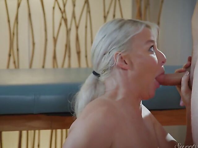 London River - Big titted MILF yoga with a young guy