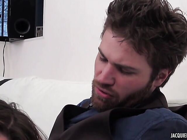 Sophie - French girl in stockings anal lesson and facial