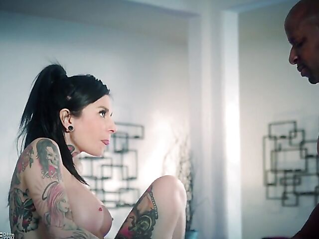 Joanna Angel - Goth MILF covered in tattoo interracial massage with BBC