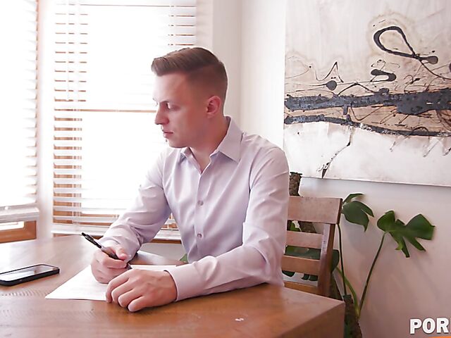 Big tits milf anal with a young man on the couch featuring London River