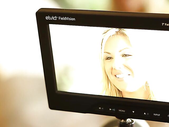 Aubrey Addams - Babyface blonde masturbation outside and interview