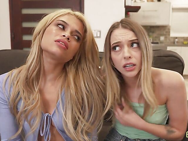 Destiny Cruz & Lily Larimar - FFM teen 3some step sister's friend