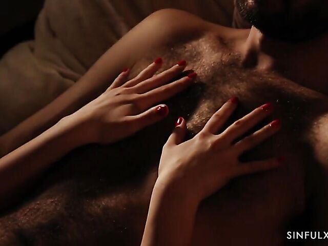 Anna De Ville watches her man have sensual sex in the dark with his mistress Antonia Sainz