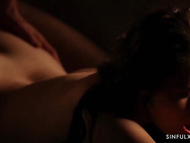 Anna De Ville watches her man have sensual sex in the dark with his mistress Antonia Sainz