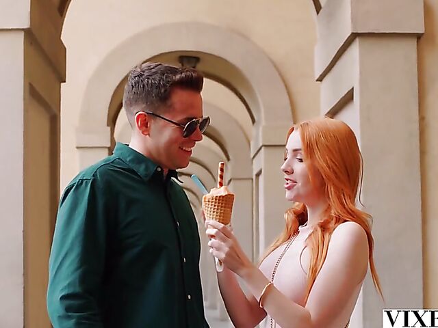 Sex adventure of redhead pornstar Scarlett Jones