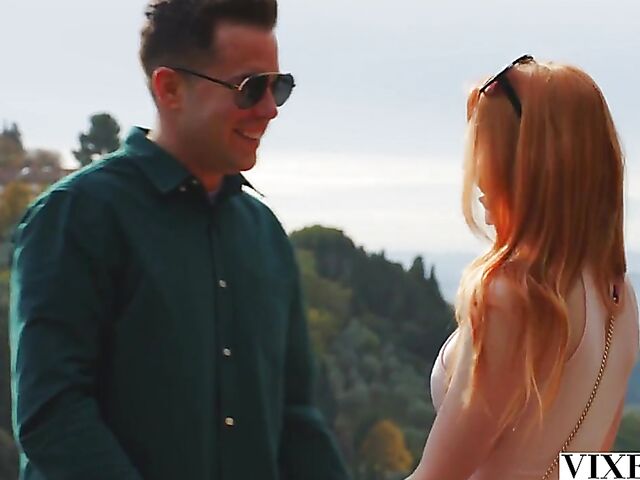 Sex adventure of redhead pornstar Scarlett Jones