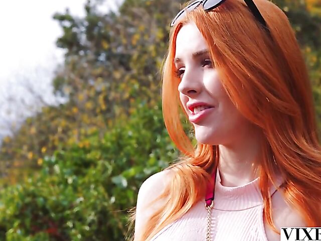 Sex adventure of redhead pornstar Scarlett Jones