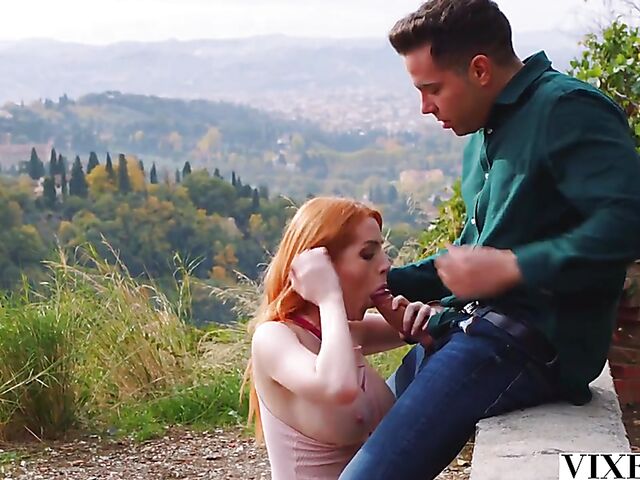 Sex adventure of redhead pornstar Scarlett Jones