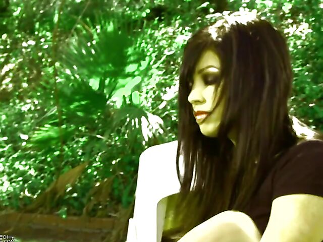 Femdom fuck in the outdoors with horny Roxy Deville