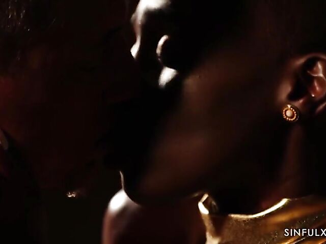 Erotic interracial sex with shaved head African black babe Zaawaadi