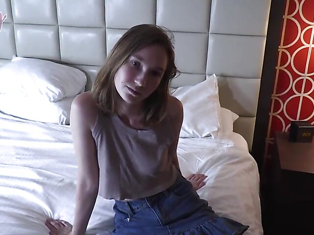 Cute teen Claire Roos gets screwed POV style in her bed