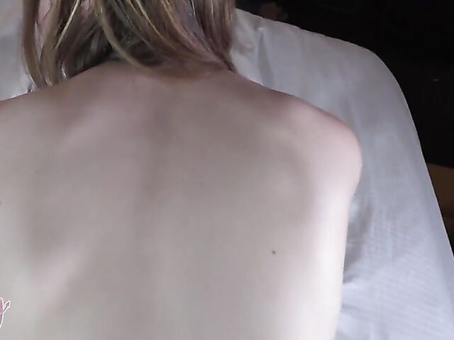 Cute teen Claire Roos gets screwed POV style in her bed