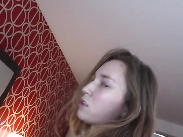 Cute teen Claire Roos gets screwed POV style in her bed