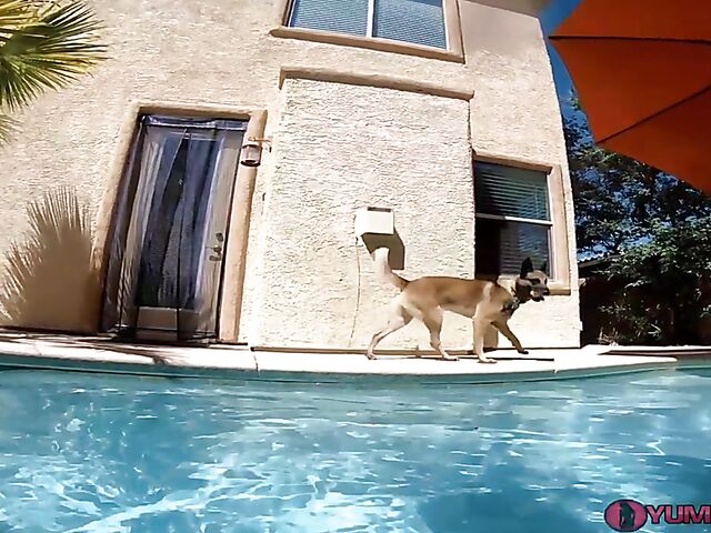 Sofie Marie - Underwater masturbation in the swimming pool with dildos