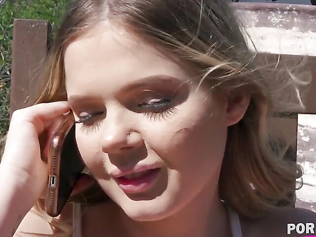 Petite small tits girl Coco Lovelock is horny in the kitchen