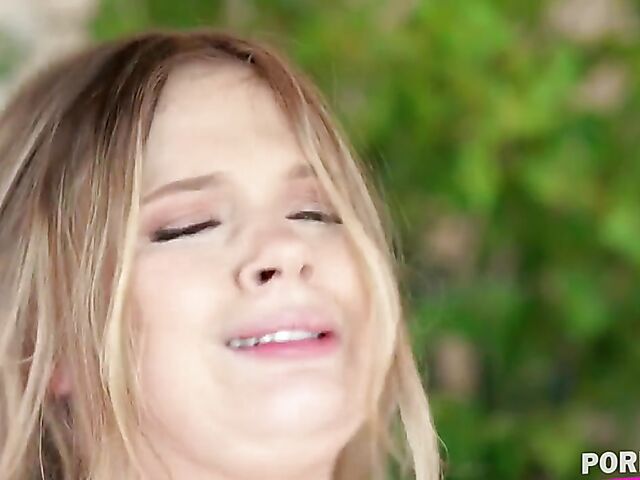 Petite small tits girl Coco Lovelock is horny in the kitchen