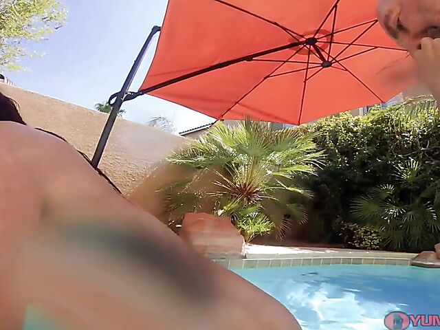 Slender Sofie Marie's underwater sex session with cum in pussy