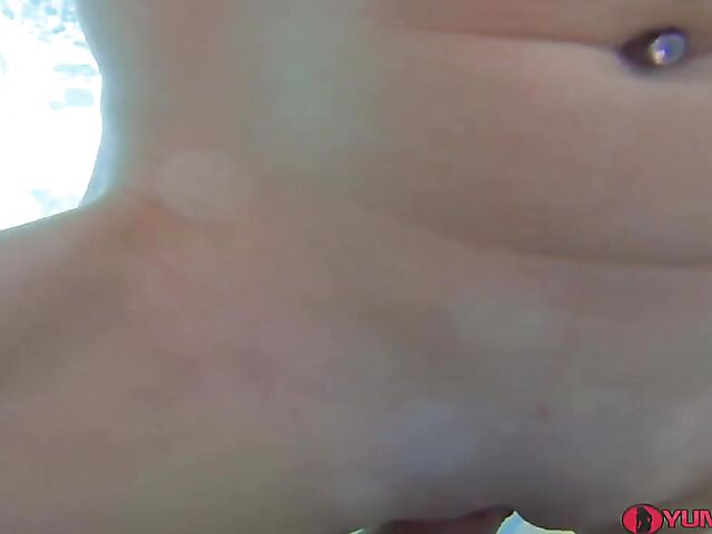 Slender Sofie Marie's underwater sex session with cum in pussy