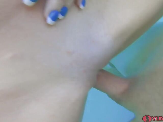 Slender Sofie Marie's underwater sex session with cum in pussy