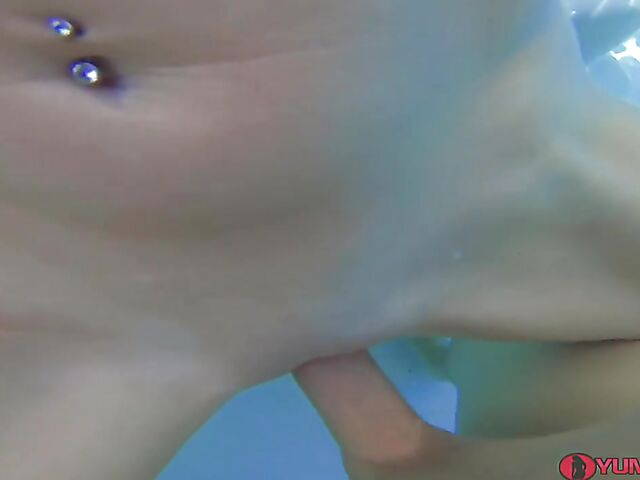 Slender Sofie Marie's underwater sex session with cum in pussy
