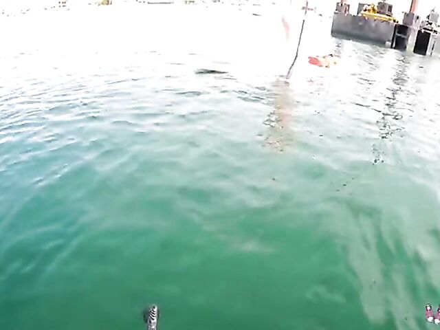 Public blowjob on a paddle board and POV sex in bed with blonde-haired bikini teen Jazlyn Ray