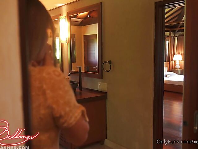 Xev Bellringer - MILF with glasses masturbation orgasm while home alone