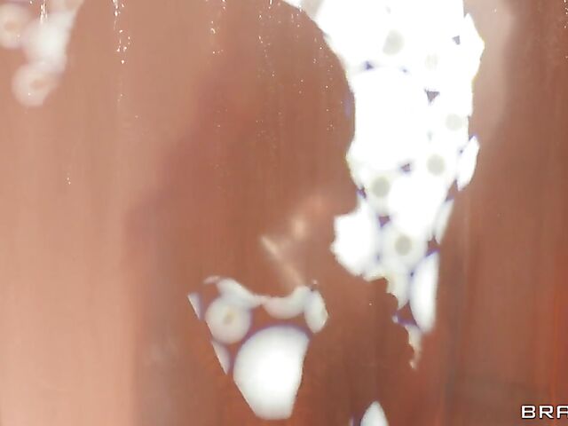 MILF Phoenix Marie anal fucked through a latex sheet