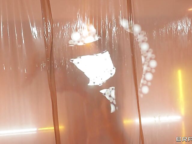 MILF Phoenix Marie anal fucked through a latex sheet