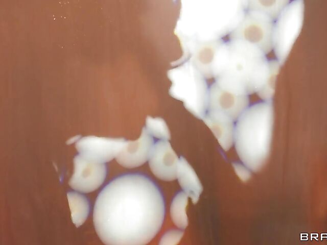 MILF Phoenix Marie anal fucked through a latex sheet