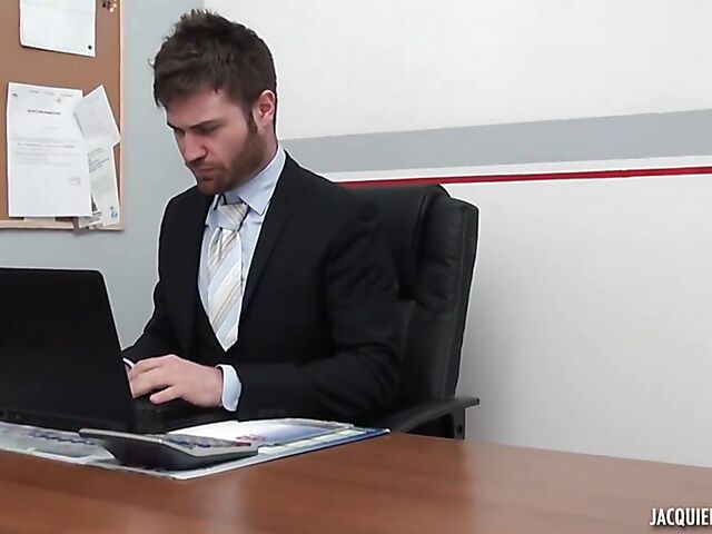 Sex at work with hot French secretary Sophia