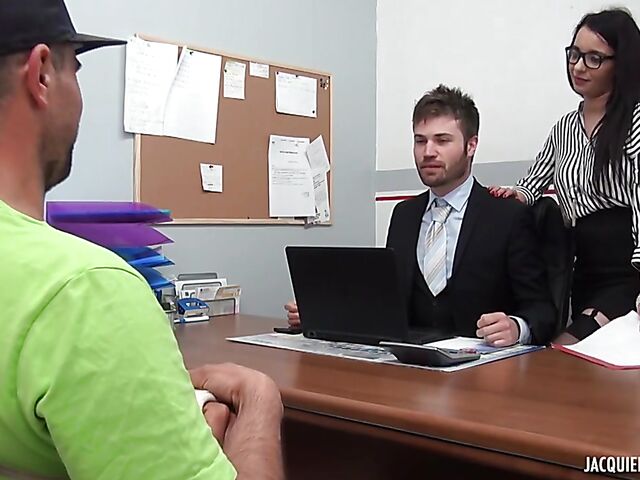 Sex at work with hot French secretary Sophia