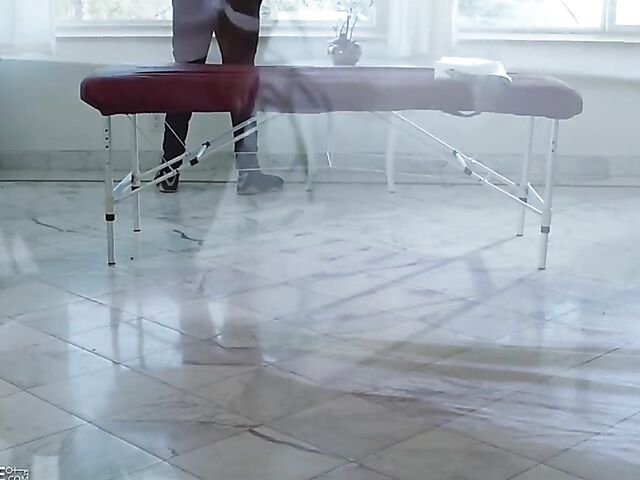 Interracial massage sex with tattoo girl Vanessa Vega