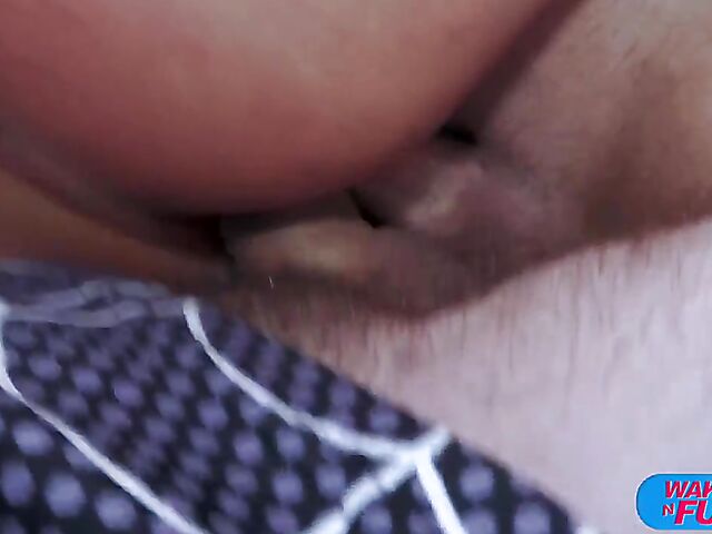 Sandra Blue - Brunette with small tits DP and anal with Woodman