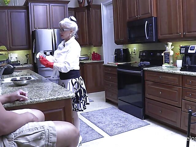 Big tits mature housewife Sally Dangelo gets horny