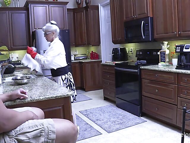 Big tits mature housewife Sally Dangelo gets horny