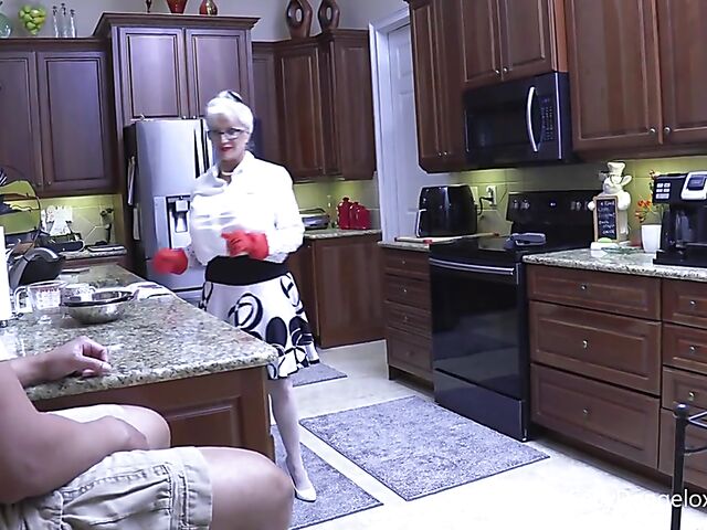 Big tits mature housewife Sally Dangelo gets horny