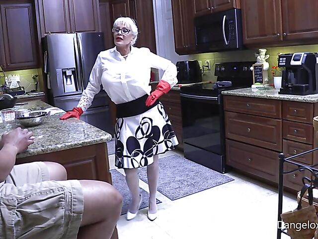 Big tits mature housewife Sally Dangelo gets horny