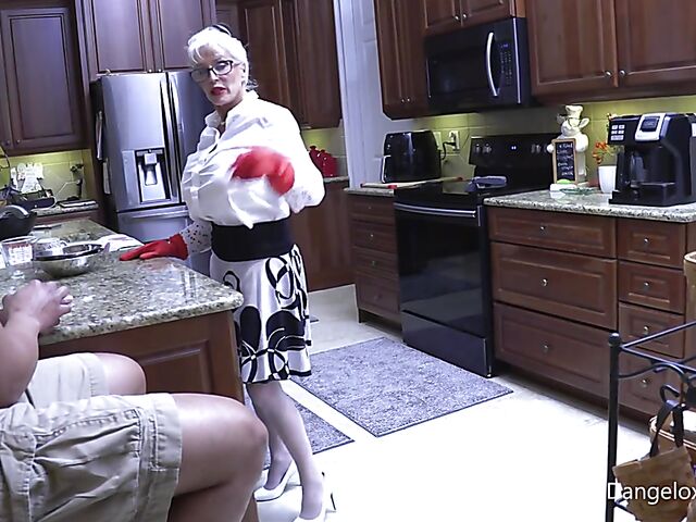 Big tits mature housewife Sally Dangelo gets horny