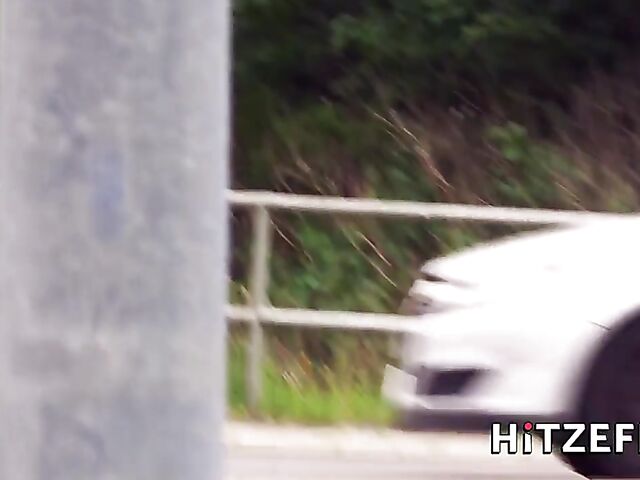 Blue-eyed blonde slut Arteya shows her goods in public and gets nailed in POV