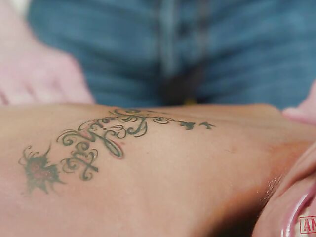 Slim Veronica Leal gets ass fucked on the massage table