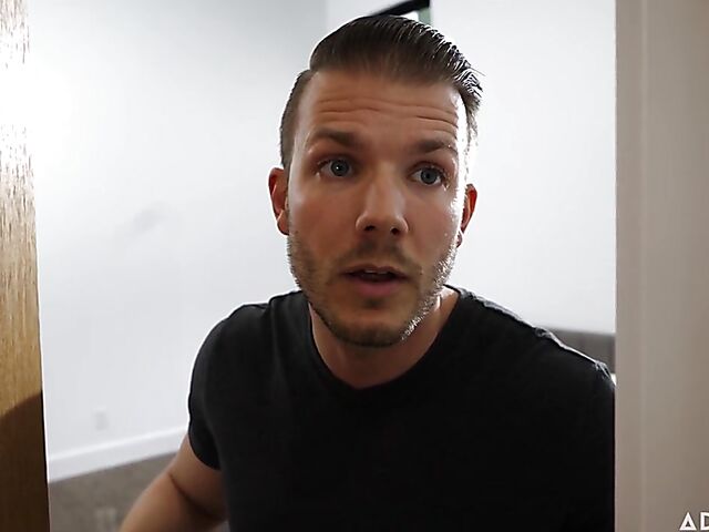 Naughty petite brunette Jane Wilde has a surprise for Codey Steele in his bed