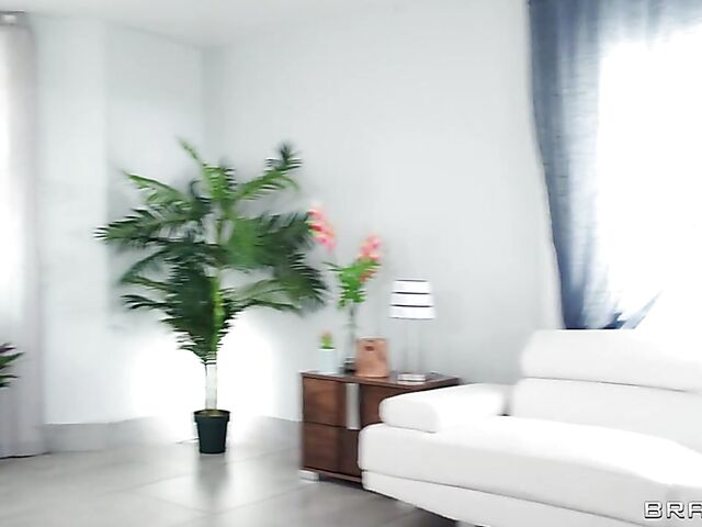 Elegant slim blonde Emma Hix fucks real estate agent Zac Wild secretly