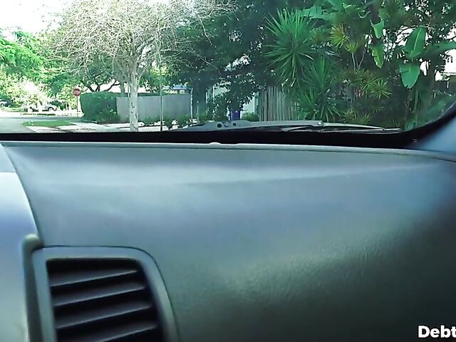 POV teen Jessica Marie pays debt with her 19-year-old pussy