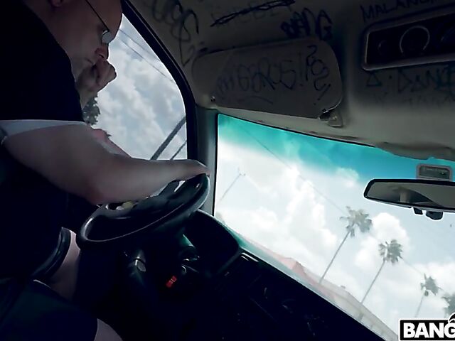 Van fuck adventure of big natural boobs girl JC Wilds